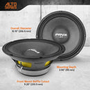 PRV Audio 10MR650A 10" Midrange Loud Speaker