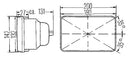 Hella Vision Plus 8in x 6in Sealed Beam Conversion Headlamp - Single Lamp