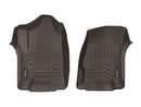 WeatherTech 14+ Chevy Silverado (Crew Cab / Double Cab) Front FloorLiners - Cocoa