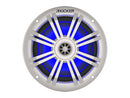 KICKER 6.5" White Flush Mount Speakers with LED Lights 2-Way 4-Ohm 45KM604WL