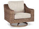 Ashley Beachcroft Nuvella Outdoor Swivel Lounge Chair (Beige)