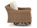 Ashley Beachcroft Nuvella Outdoor Swivel Lounge Chair (Beige)