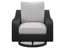 Ashley Beachcroft Nuvella Outdoor Swivel Lounge Chair (Black)