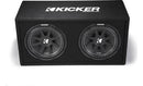 Kicker Ported enclosure with dual 12" Comp subwoofers 43DC122