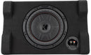 Kicker 52CVTDF102 Sealed downward-firing enclosure with 10" 2-ohm shallow-mount subwoofer