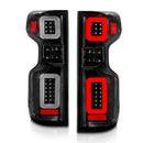 ANZO 19-21 Chevy Silverado Full LED Taillights Black Housing Clear Lens G2 (w/C light Bars)