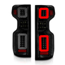 ANZO 19-21 Chevy Silverado Work Truck Full LED Taillights Blk Housing Smoke Lens G2 (w/C light Bars)