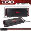 GEN-X Full-Range Class Ab 4-Channel Amplifier 2000 Watts