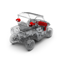 Stereo, front lower speaker, rear speaker, and subwoofer kit for select Polaris GENERAL® models