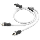 JL Audio XMD-WHTAICY-1F2M - Marine Y-Adaptor, 1 Female Jack, 2 Male Plugs - Installations Unlimited