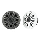 Kicker 45KM654 6.5 Inch Marine Coaxial Boat Speakers, Black and White Grilles - Installations Unlimited